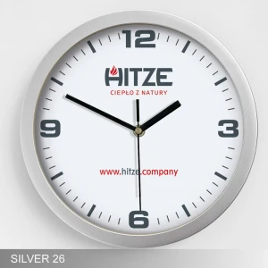 SILVER 26 zegar plastikowy  26 cm