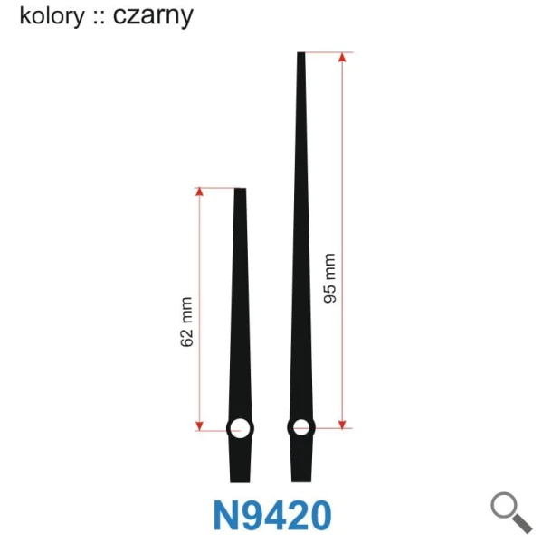 wskazówki do zegara ściennego model N9420