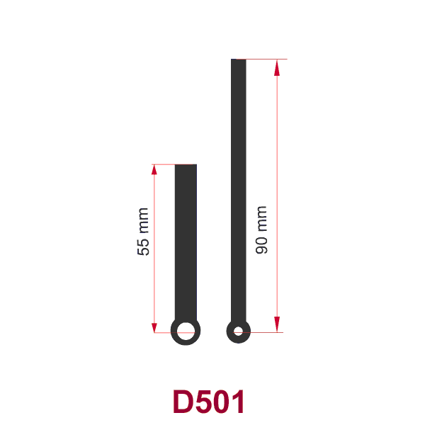 wskazówki do zegara ściennego model D501