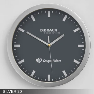 SILVER 30 zegar plastikowy