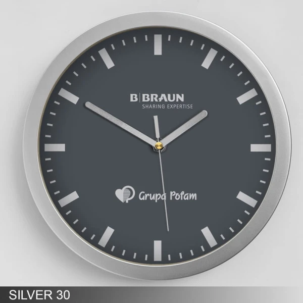 SILVER 30 zegar plastikowy