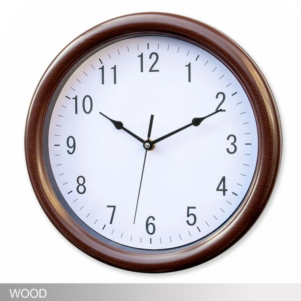 Wood zegar plastikowy drewnopodobny 30 cm